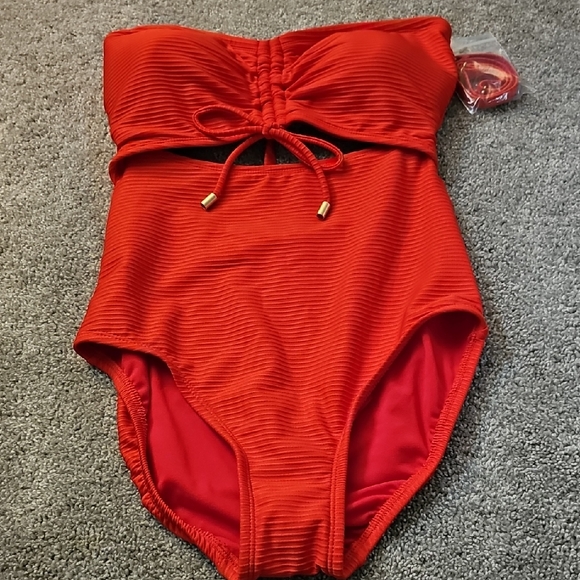 Time and Tru Other - H5🔹️Women's Red One Piece Swimsuit